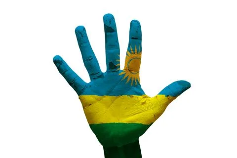 Palm flag rwanda Stock Photos