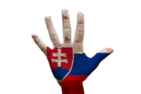 Palm flag slovakia Stock Photos