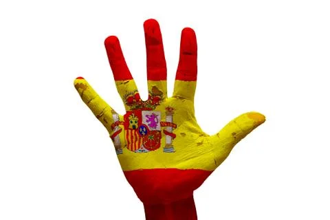 Palm flag spain Stock Photos