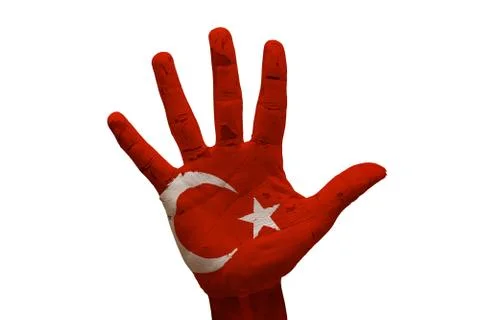 Palm flag turkey Stock Photos