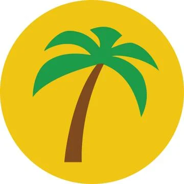 Palm flat icon Stock Illustration
