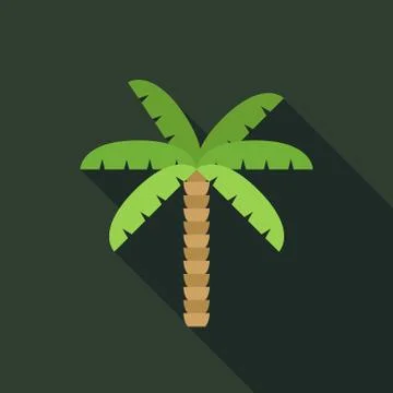 Palm flat icon, vector illustration Stock Illustration