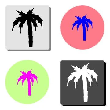 Palm. flat vector icon Stock Illustration