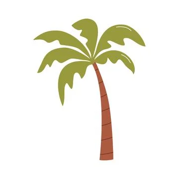 Palm flat vector illustration isolated on white background Stock Illustration