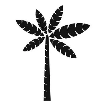 Palm foliage icon simple vector. Summer tree Stock Illustration