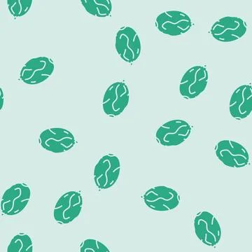 Palm fruit glyph seamless pattern Stock Illustration
