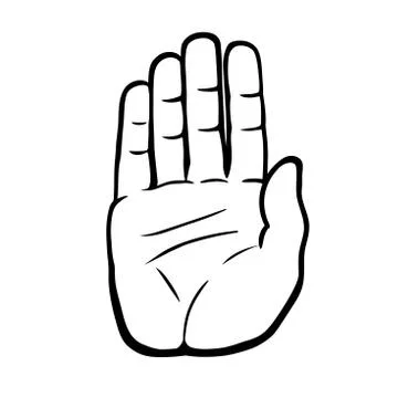 Palm of a hand Ilustración de archivo