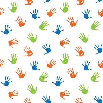 Palm hands pattern illustration background Stock Illustration
