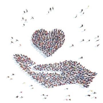 Palm heart. Stock Illustration