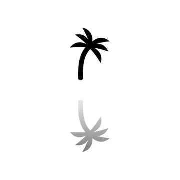 Palm icon flat Stock Illustration
