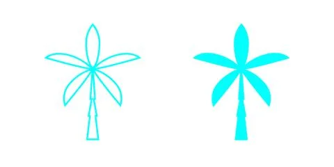 Palm icon Illustrazione stock