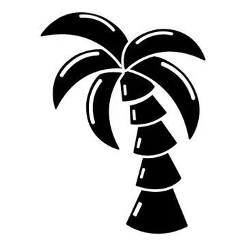 Palm icon, simple black style Stock Illustration
