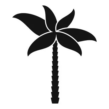 Palm icon simple vector. Coconut tree 스톡 일러스트