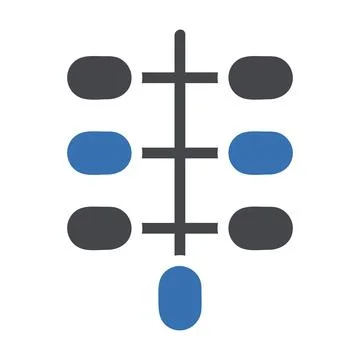 Palm icon solid grey blue style ramadan illustration vector element and sym.. Stock Illustration