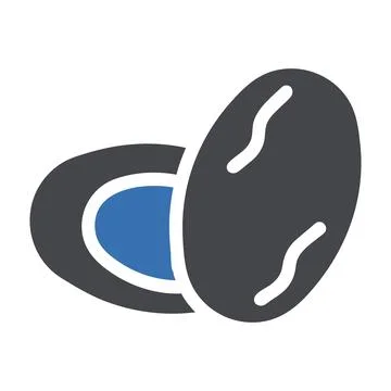 Palm icon solid grey blue style ramadan illustration vector element and sym.. Stock Illustration