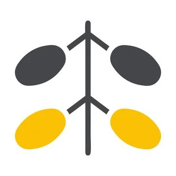 Palm icon solid grey yellow style ramadan illustration vector element and s.. Illustrazione stock