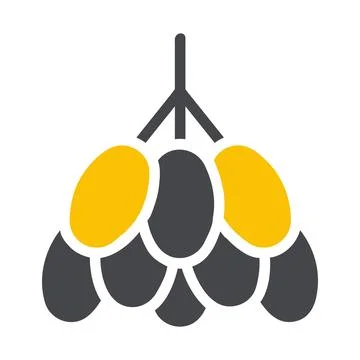 Palm icon solid grey yellow style ramadan illustration vector element and s.. Illustrazione stock