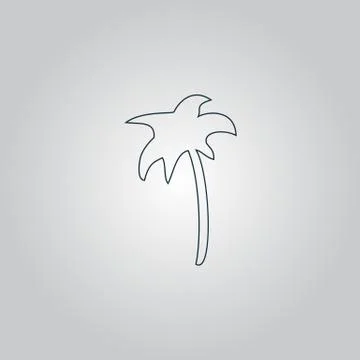 Palm icon in vector Stock Illustration