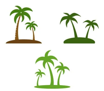 Palm icon on white background Stock Illustration