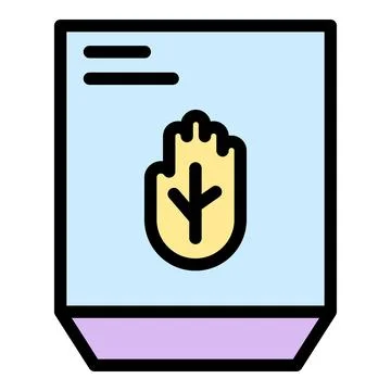 Palm identification icon vector flat Stock Illustration
