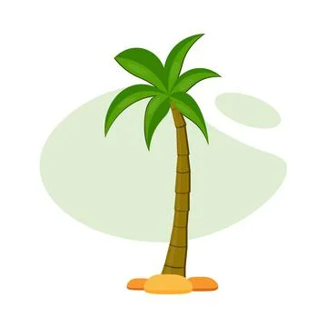 Palm illustration design element, flat icon Stock Illustration