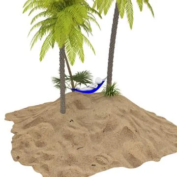 The palm island Stock Illustration