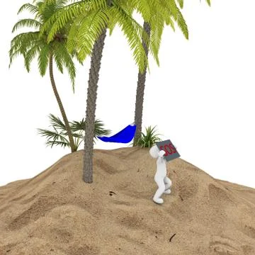 The palm island Stock Illustration