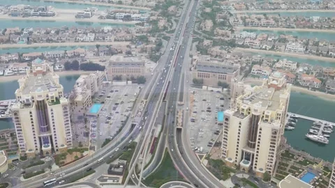 The Palm Jumeirah Stock Footage 247431860