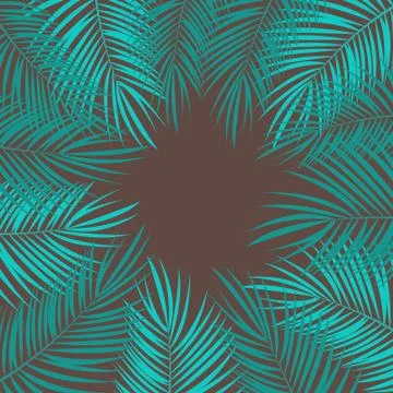 Palm Leaf Background Illustration Stock Illustration