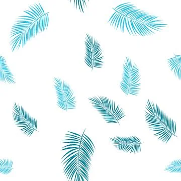 Palm Leaf Background. Seamless Pattern. Illustration 스톡 일러스트