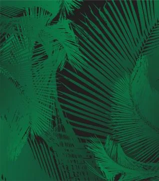 Palm leaf background vector art Stock Illustration