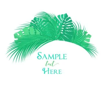 Palm leaf decoration Stock Illustration