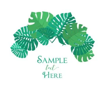 Palm leaf decoration Stock Illustration