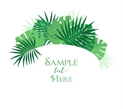 Palm leaf decoration Stock Illustration