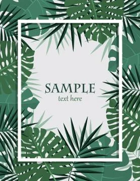 Palm leaf decoration Stock Illustration