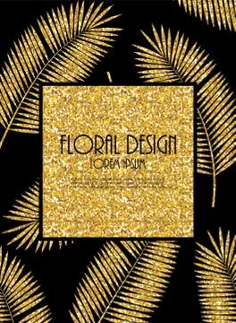 Palm Leaf  Frame Background Illustration Stock Illustration