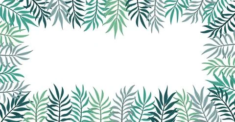 Palm leaf frame Stock Illustration
