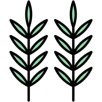 Palm leaf icon, Holy week related vector illustration Stock Illustration