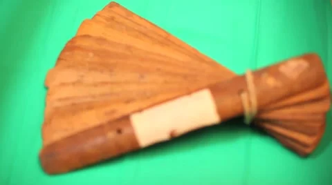 PALM LEAF MANUSCRIPT ON GREEN SCREEN Stock Footage 48726151