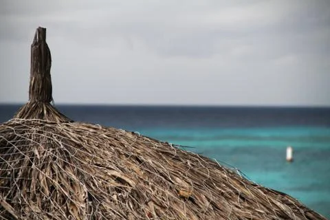 Palm Leaf Parasol Stock Photos