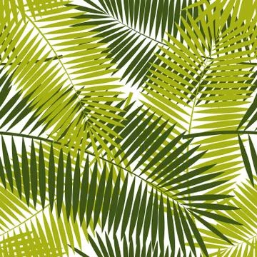 Palm Leaf Seamless Pattern Background Vector Illustration Illustrazione stock