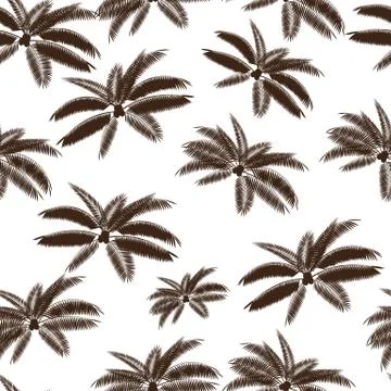 Palm Leaf Seamless Pattern Background Vector Illustration Illustrazione stock