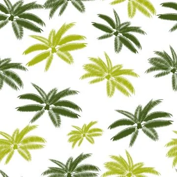 Palm Leaf Seamless Pattern Background Vector Illustration Illustrazione stock