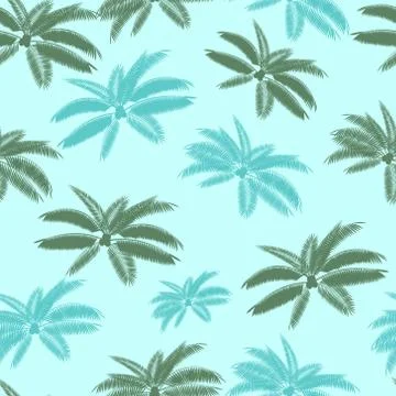 Palm Leaf Seamless Pattern Background Vector Illustration EPS10 Illustrazione stock