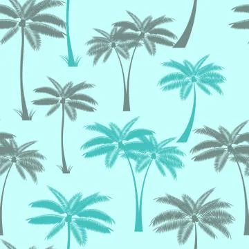 Palm Leaf Seamless Pattern Background Vector Illustration 스톡 일러스트