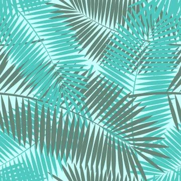 Palm Leaf Seamless Pattern Background Vector Illustration Illustrazione stock