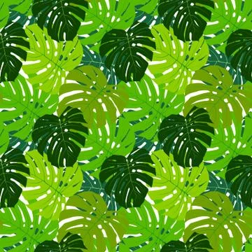 Palm Leaf Seamless Pattern Background Vector Illustration Ilustración de archivo