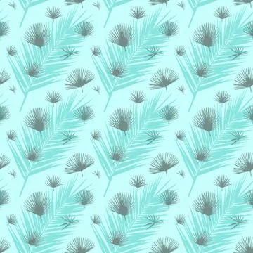 Palm Leaf Seamless Pattern Background Vector Illustration Illustrazione stock