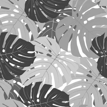 Palm Leaf Seamless Pattern Background Vector Illustration Illustrazione stock