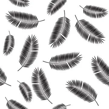 Palm Leaf Seamless Pattern Background. Vector Illustration Ilustración de archivo
